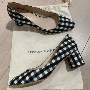 Loeffler Randall Black and White Gingham Heels